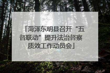菏泽东明县召开“五督联动”提升法治督察质效工作动员会