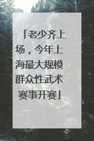 老少齐上场，今年上海最大规模群众性武术赛事开赛