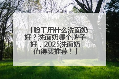 脸干用什么洗面奶好？洗面奶哪个牌子好，2025洗面奶值得买推荐！