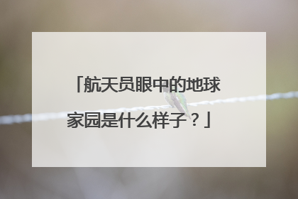航天员眼中的地球家园是什么样子？