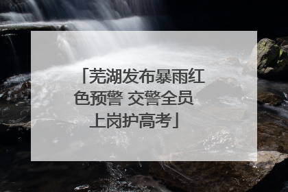 芜湖发布暴雨红色预警 交警全员上岗护高考