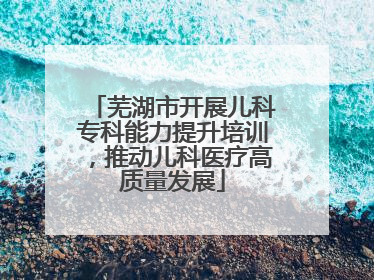 芜湖市开展儿科专科能力提升培训，推动儿科医疗高质量发展