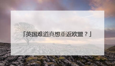 英国难道真想重返欧盟？