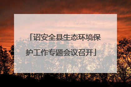 诏安全县生态环境保护工作专题会议召开