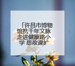 许昌市博物馆携千年文脉走进健康路小学 思政课扩大学生视野