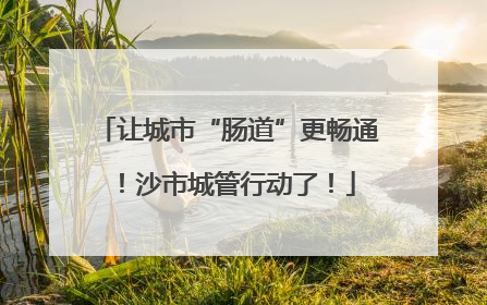 让城市“肠道”更畅通！沙市城管行动了！