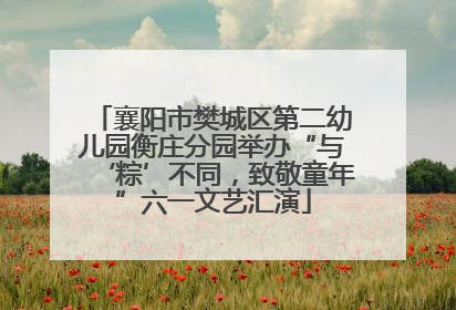 襄阳市樊城区第二幼儿园衡庄分园举办“与‘粽’不同，致敬童年”六一文艺汇演