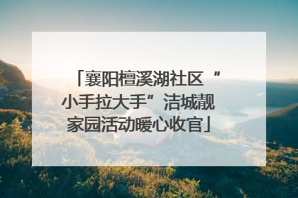 襄阳檀溪湖社区“小手拉大手”洁城靓家园活动暖心收官