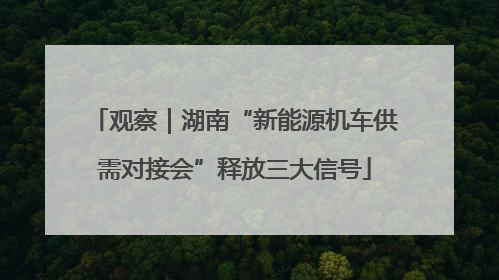 观察｜湖南“新能源机车供需对接会”释放三大信号
