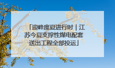 迎峰度夏进行时｜江苏今夏支撑性煤电配套送出工程全部投运