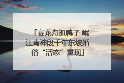 赛龙舟抓鸭子 岷江青神段千年东坡婚俗“活态”重现