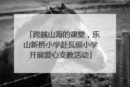 跨越山海的课堂，乐山新桥小学赴瓦侯小学开展爱心支教活动