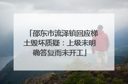 邵东市流泽镇回应梯土毁坏质疑：上级未明确答复而未开工