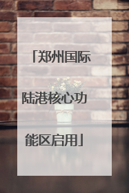 郑州国际陆港核心功能区启用