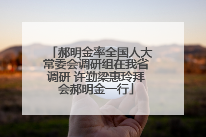 郝明金率全国人大常委会调研组在我省调研 许勤梁惠玲拜会郝明金一行