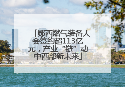 郧西燃气装备大会签约超113亿元，产业“链”动中西部新未来