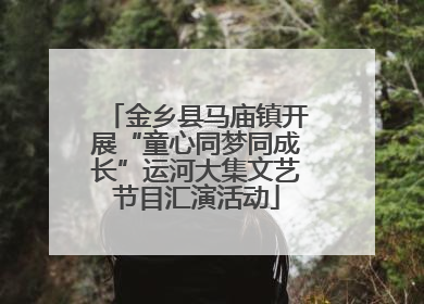 金乡县马庙镇开展“童心同梦同成长”运河大集文艺节目汇演活动
