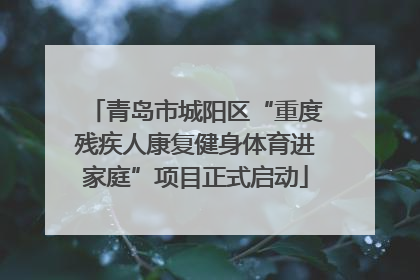 青岛市城阳区“重度残疾人康复健身体育进家庭”项目正式启动