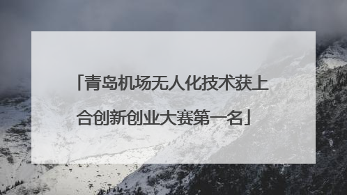 青岛机场无人化技术获上合创新创业大赛第一名