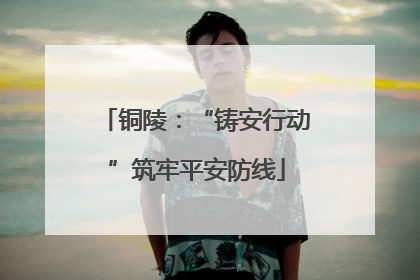 铜陵：“铸安行动”筑牢平安防线