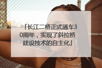 长江二桥正式通车30周年，实现了斜拉桥建设技术的自主化