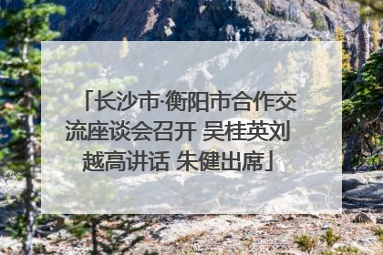 长沙市·衡阳市合作交流座谈会召开 吴桂英刘越高讲话 朱健出席