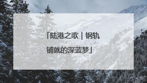 陆港之歌｜钢轨铺就的深蓝梦