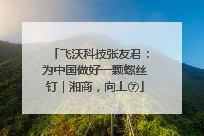 飞沃科技张友君：为中国做好一颗螺丝钉｜湘商，向上⑦