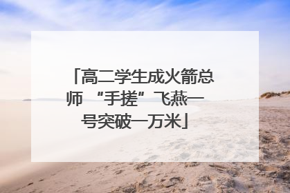高二学生成火箭总师 “手搓”飞燕一号突破一万米