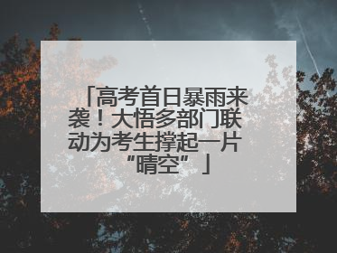 高考首日暴雨来袭！大悟多部门联动为考生撑起一片“晴空”