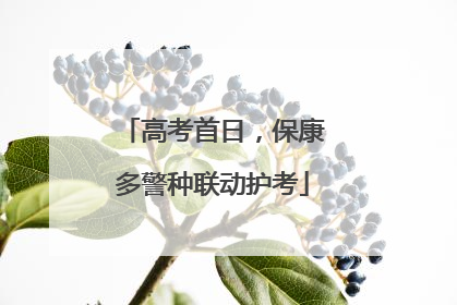 高考首日，保康多警种联动护考