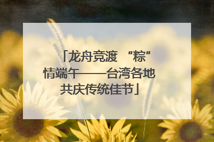 龙舟竞渡 “粽”情端午——台湾各地共庆传统佳节