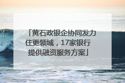 黄石政银企协同发力住更领域，17家银行提供融资服务方案