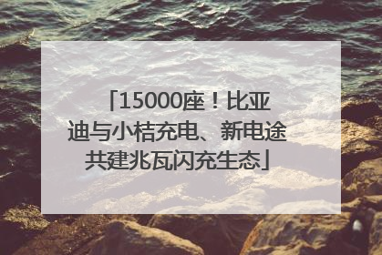 15000座！比亚迪与小桔充电、新电途共建兆瓦闪充生态