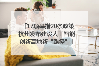 17项举措20条政策 杭州发布建设人工智能创新高地新“路径”