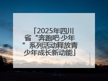 2025年四川省“奔跑吧·少年”系列活动释放青少年成长新动能