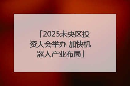 2025未央区投资大会举办 加快机器人产业布局