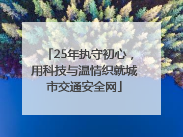 25年执守初心，用科技与温情织就城市交通安全网