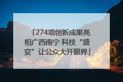 274项创新成果亮相广西南宁 科技“盛宴”让公众大开眼界