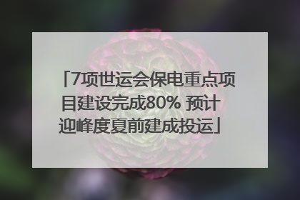 7项世运会保电重点项目建设完成80% 预计迎峰度夏前建成投运