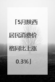 5月陕西居民消费价格同比上涨0.3%
